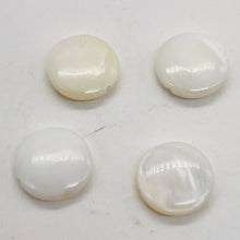 Load image into Gallery viewer, Mother of Pearl Natural Pi Circle Round Beads | 11x3mm | White | 4 Beads |