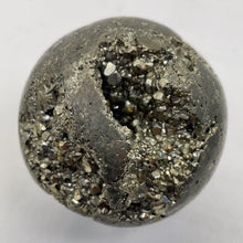 Load image into Gallery viewer, Pyrite Scrying Sphere | 329g (11.6oz) | 44mm (1.75") | Gold Gray | Specimen |