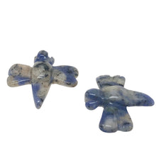 Load image into Gallery viewer, Hand Carved Sodalite Dragonfly Animal Beads | 20.5x18.5x5mm | Blue