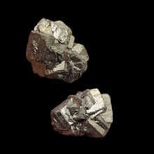 Load image into Gallery viewer, Pyrite Crystal Nugget Beads | 21x15 to 20x17mm | Silver Gold | 2 Beads |