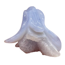 Load image into Gallery viewer, Blue Chalcedony Carved Druzy Flower Bead | 40 cts | 1" Long |