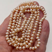 Load image into Gallery viewer, Fresh Water Pearl Knotted on Silk Round | 36&quot; Long | Pink | 1 Necklace
