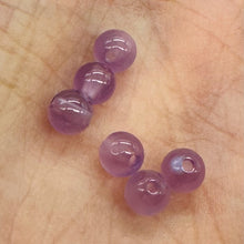 Load image into Gallery viewer, Chalcedony AAA Rare Bead Parcel | 4mm | Purple | 6 Beads |
