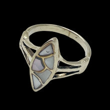 Load image into Gallery viewer, Mother of Pearl Sterling Silver Inlaid Briolette Ring |Size 8.25 | Silver White|