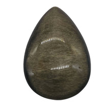 Load image into Gallery viewer, Gold Sheen Obsidian Not Drilled Teardrop Worry Stone | 45x30x12mm | Golden | 1 |