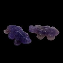 Load image into Gallery viewer, Natural Amethyst Crocodile Alligator Lizard Animal Beads | 27x15x7mm | Purple
