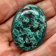 Load image into Gallery viewer, Turquoise Natural Focal 24g Nugget Bead | 42x32x12mm | Blue, Black | 1 Bead |