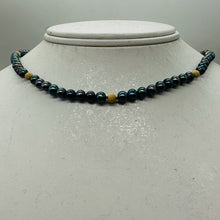 Load image into Gallery viewer, Dramatic Blue Rainbow Peacock Freshwater Pearl 14Kgf Necklace |20" Long |