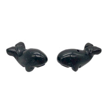 Load image into Gallery viewer, Carved Sea Animals Obsidian Whale Beads