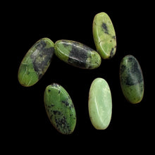 Load image into Gallery viewer, 6 Shockingly Rare Chrysoprase Oval Beads 19x9x5mm 8454