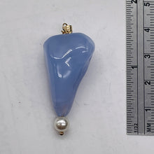Load image into Gallery viewer, Blue Chalcedon Sterling Silver Designer Pendant | 2" Long | Blue | 1 Pendant |