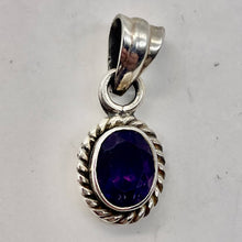 Load image into Gallery viewer, Amethyst Sterling Silver Drop Pendant | 3/4" Long | Purple | 1 Pendant |