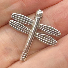 Load image into Gallery viewer, Fluttering Thai Hill Tribe Silver Dragonfly 26.5x26.5x5mm Bead 5447