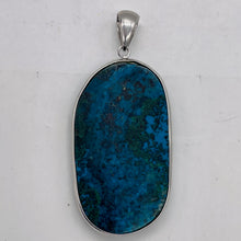 Load image into Gallery viewer, Chrysocolla Sterling Silver Oval Pendant| 2 1/8" Long | Blue, Green | 1 Pendant|