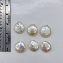 Load image into Gallery viewer, Top-Drilled Freshwater Coin Briolette Pearls |13x11x6 - 11x10.5x4mm| 6 Pearls |