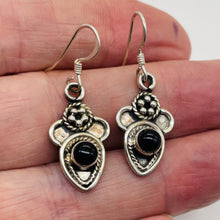 Load image into Gallery viewer, Stellar! Black Onyx Sterling Silver Drop/Dangle Earrings | 1 1/4" Long |