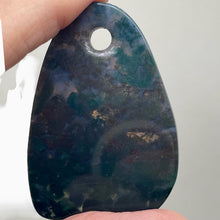 Load image into Gallery viewer, Hand Carved Bloodstone Jasper Bead Pendant Bead | 61x41x6mm | 1 Bead |