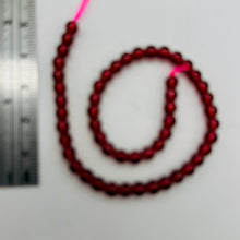 Load image into Gallery viewer, Champagne Garnet AAA Round Beads Half Strand | 4mm | Red | 50 Beads |