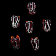 Load image into Gallery viewer, Frog Lampwork Glass Jumping Froggie Beads | 17x12x9mm | Vermilion Red | 6 Beads|