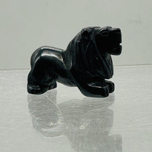 Load image into Gallery viewer, Hematite Lion Animal Figurine Worry Stone | 24x17x11mm | Silver Black