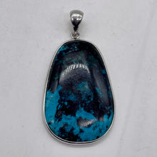 Load image into Gallery viewer, Chrysocolla Sterling Silver Oval Pendant | 2 1/2" Long | Blue, Green| 1 Pendant|
