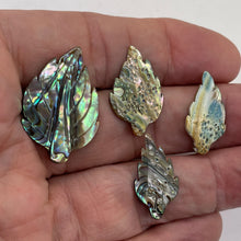 Load image into Gallery viewer, Two Beads of Shimmering Abalone Leaf Pendant Beads 004326A