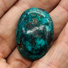 Load image into Gallery viewer, Turquoise 17g Natural Focal Nugget Pendant Bead | 22x21x15| Blue, Black| 1 Bead|