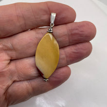Load image into Gallery viewer, Mookaite Sandy Sterling Silver Marquise Pendant | 2 1/4" Long | Sand Red |