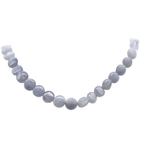 Load image into Gallery viewer, AAA Blue Chalcedony 8x3 Coin Bead Strand