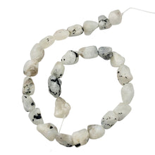 Load image into Gallery viewer, Unusual Tourmalinated Moonstone nugget bead strand
