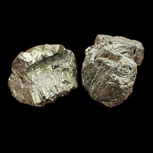 Load image into Gallery viewer, Pyrite Crystal Nugget Beads | 21x17x12mm to 19x14x14mm | Silver Gold | 2 Beads |