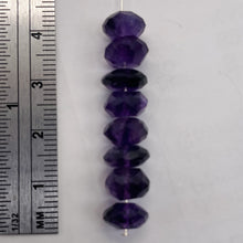 Load image into Gallery viewer, Amethyst Faceted Rondelle Bead Parcel | 8x5mm | Purple | 8 Beads |