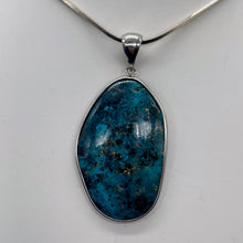Load image into Gallery viewer, Chrysocolla Sterling Silver Oval Pendant | 4 1/4" Long | Blue, Green | 1 Pendant