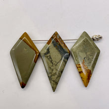 Load image into Gallery viewer, Owyhee Jasper Kite Briolette Pendant Beads | 43x23x4mm | Brown Gray | 3 Beads |