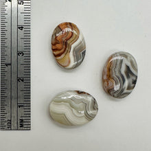 Load image into Gallery viewer, 3 Premium Crazy Lace Agate Oval Focal Beads 4581
