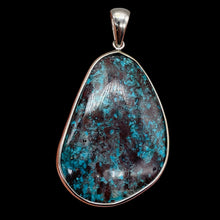 Load image into Gallery viewer, Chrysocolla Sterling Silver Oval Pendant | 2 3/8" Long | Blue | 1 Pendant |