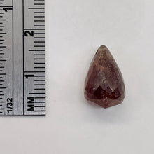 Load image into Gallery viewer, Sapphire Dark Merlot Faceted Briolette Bead | Red | 11 cts | 15x9mm |