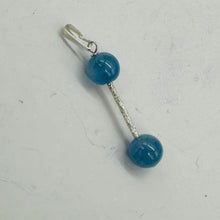 Load image into Gallery viewer, Aquamarine Dangle Drop Sterling Silver Pendant | 1 1/2" Long | Blue |