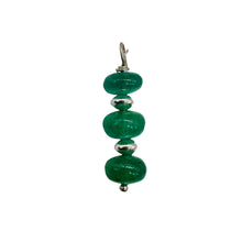 Load image into Gallery viewer, Emerald AAA Gemstone Pendant with Sterling Silver Findings| 3/4" Long |