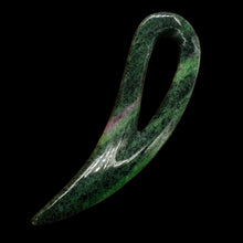 Load image into Gallery viewer, Ruby Zoisite Comma Bead | 94x28x6mm | Green Red | 1 Pendant Bead