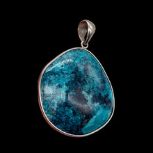 Load image into Gallery viewer, Natural Chrysocolla Sterling Silver Pendant | Blue, Green | 2" Long | 1 Pendant|