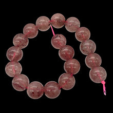 Load image into Gallery viewer, Strawberry Quartz w/Hematite Half Strand | 11mm | Strawberry lilac | 18 Bead(s)