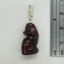 Load image into Gallery viewer, Brecciated Jasper Wolf Pendant Necklace | Semi Precious Stone Jewelry | Silver |