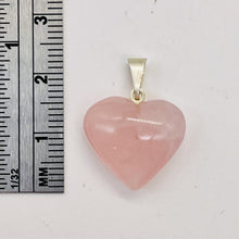 Load image into Gallery viewer, Rose Quartz Heart Pendant | 7/8" Long | Pink | 1 Pendant |