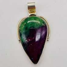 Load image into Gallery viewer, Ruby Zoisite Sterling Silver Goddess Pendant | 2" Long | Red Green | 1 Pendant |