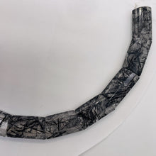 Load image into Gallery viewer, Tourmalinated Double Drilled Quartz 16" Strand | 23x15x7mm| Clear, Black| 20 Bds