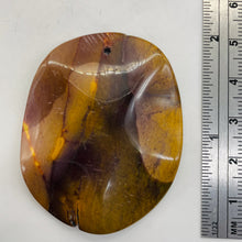 Load image into Gallery viewer, Australian Mookaite Oval Pendant Bead | 50x40x6mm | Orange Tan | 1 Bead |