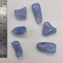 Load image into Gallery viewer, Blue Chalcedony 29g Nugget Pendant Beads | 33x15 - 20x17mm | Blue | 6 Beads |