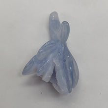 Load image into Gallery viewer, Blue Chalcedony Carved Druzy 50 cts Flower Pendant Bead | 40x25x20mm| Blue White