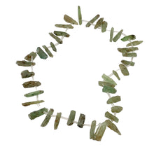 Load image into Gallery viewer, Kyanite Natural Crystal Pendant Bead Strand | 15x4x6 to 32x3x7mm| Green | 40 Bd|